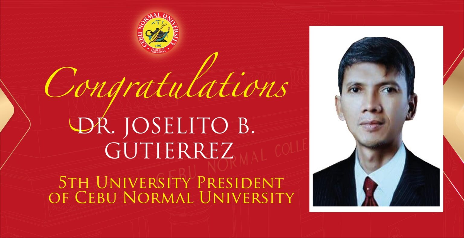 Congratulations, Dr. Joselito B. Gutierrez – Cebu Normal University